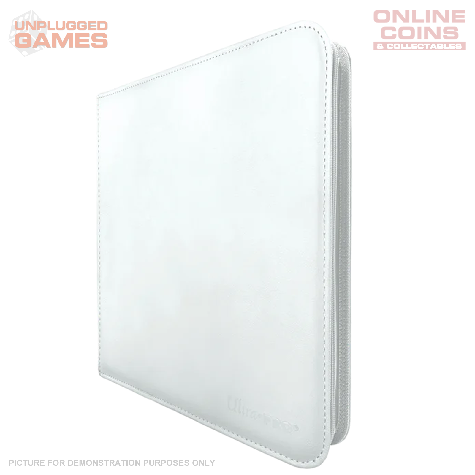 Ultra Pro VIVID 9-Pocket Zippered PRO Binder - WHITE